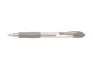 Gélové pero G-2 Metallic, strieborná, 0,32 mm, stláčací mechanizmus, PILOT